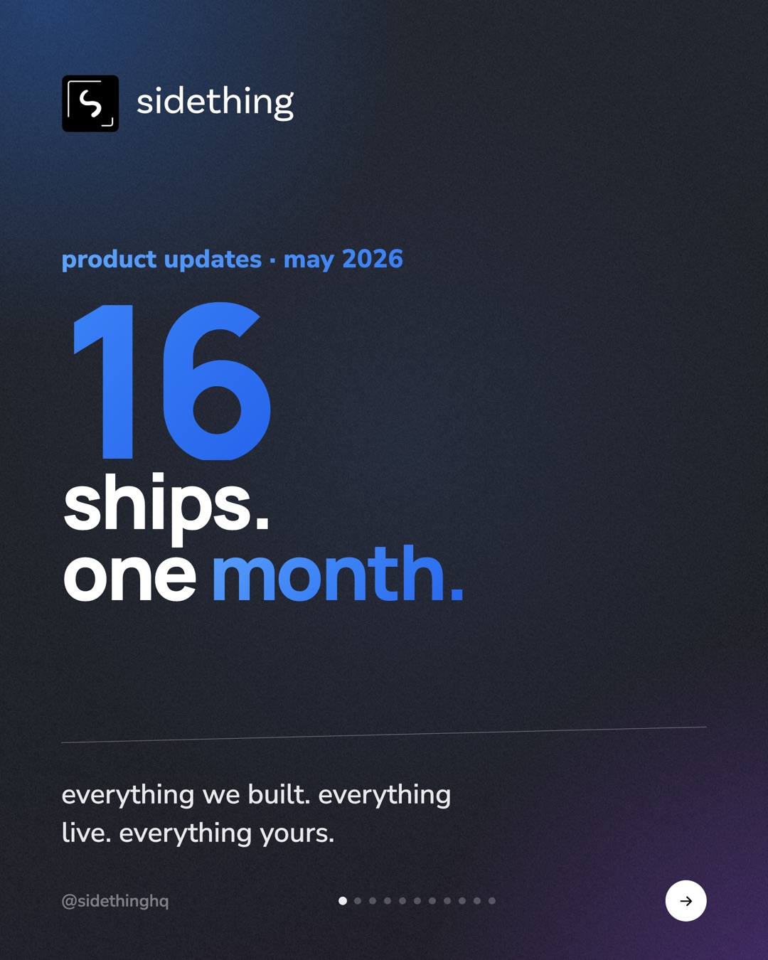 16 ships. one month.