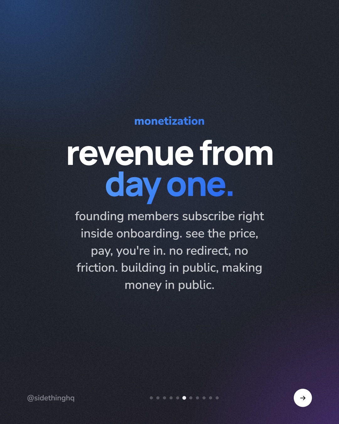 Founding members subscribe right inside onboarding.