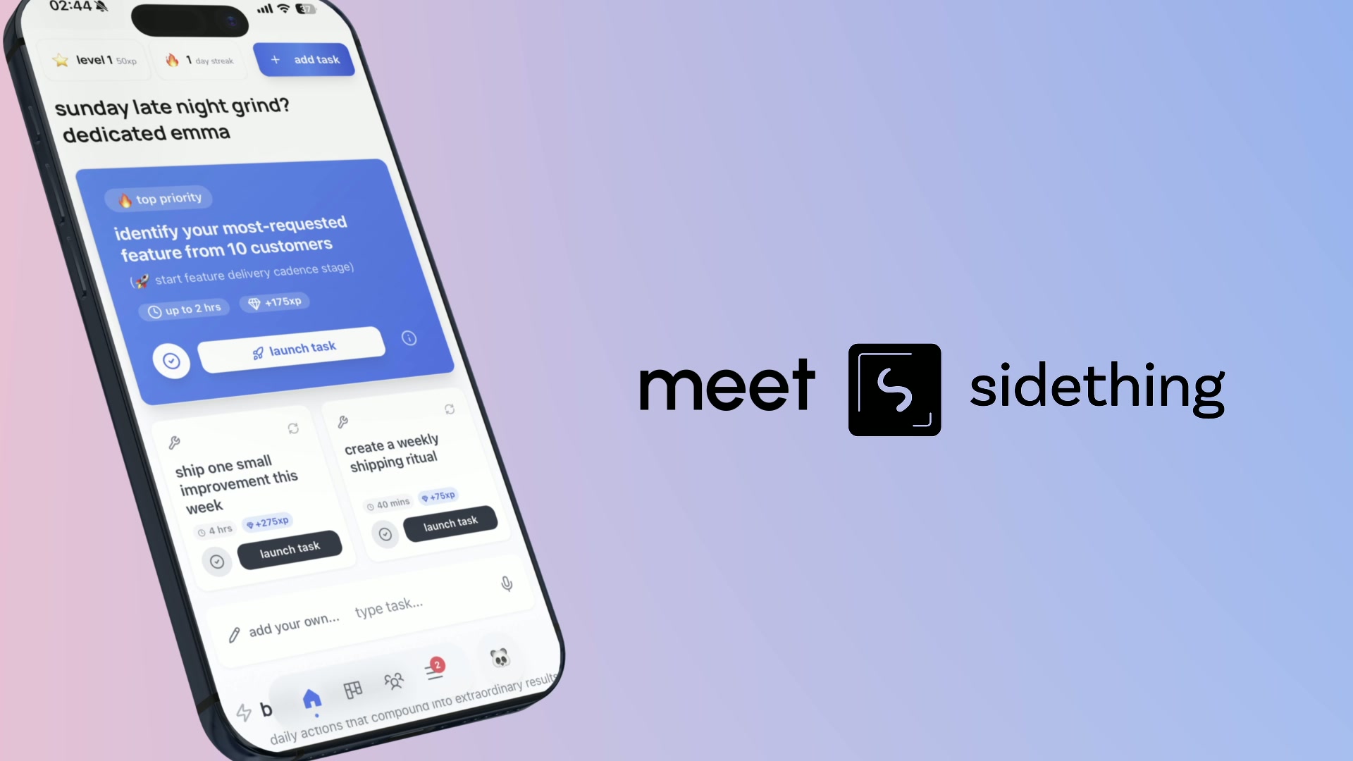 sidething product demo video preview